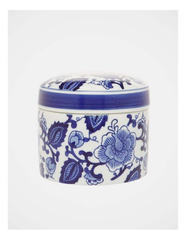 Hand-Painted Ginger Cylindrical Canister