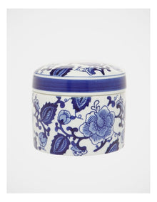 Hand-Painted Ginger Cylindrical Canister