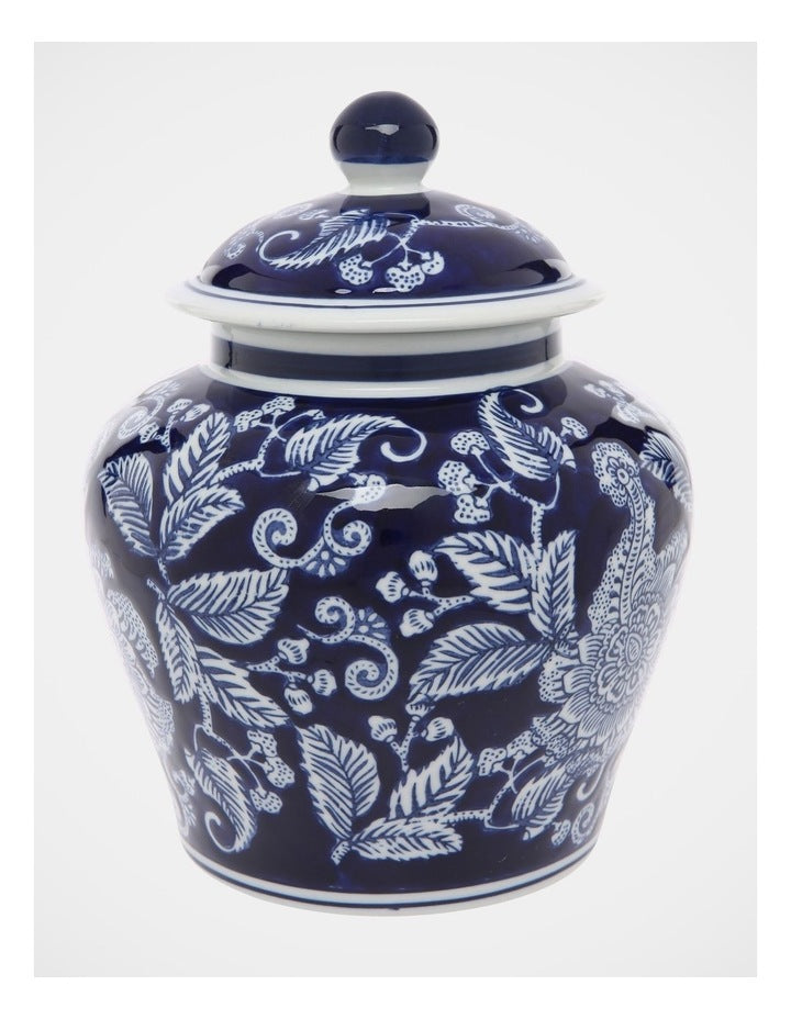 Hand-painted Round Ginger Jar