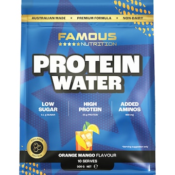 Famous Nutrition Sport Hydration Powder Electro Coconut Water Orange Mango 180g