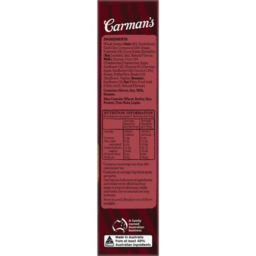 Carman's Muesli Bars Dark Choc Cherry & Coconut 6 pack