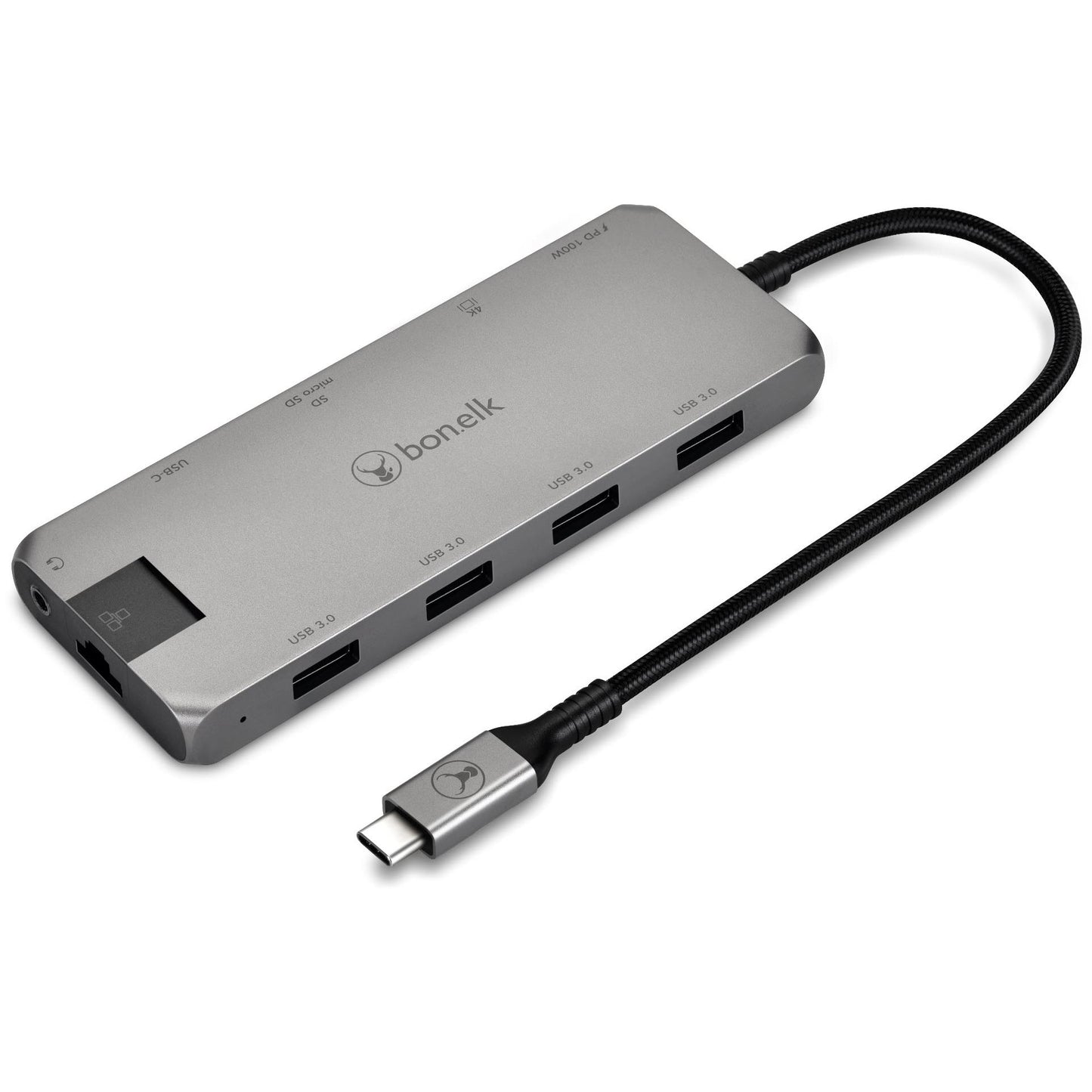 Bonelk Long-Life 11-in-1 Multiport USB-C Hub (Space Grey)