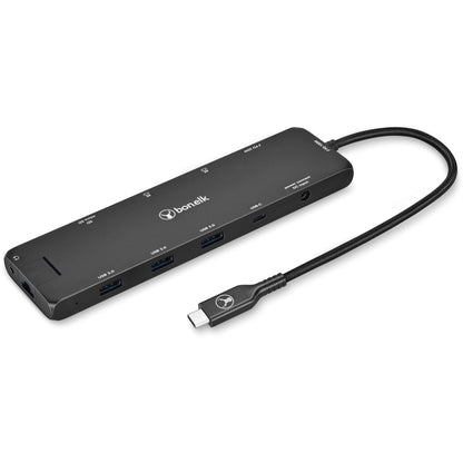 Bonelk Long-Life 12-in-1 USB-C Multiport Slim Powered Hub (Black)