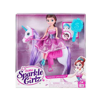 Sparkle Girlz Unicorn and Princess Doll Set by ZURU