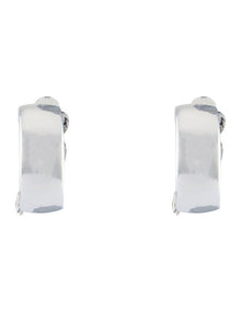 Mini Clip Silver Hoop Earrings