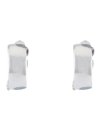 Mini Clip Silver Hoop Earrings