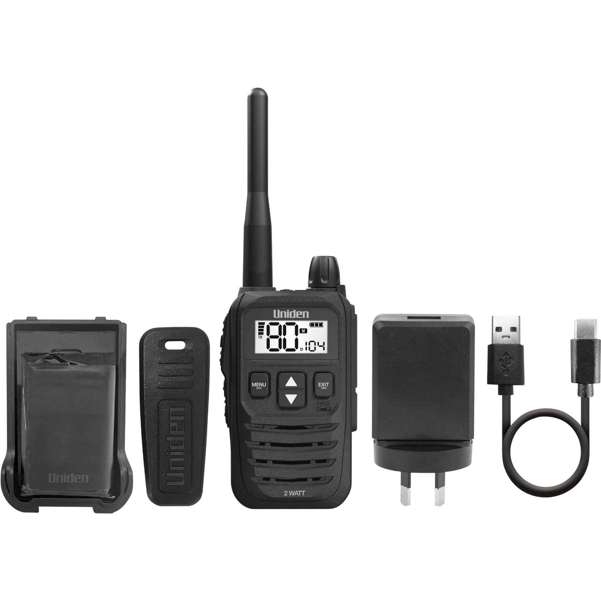 Uniden UH825 80 Channels 2 Watt UHF Handheld Radio
