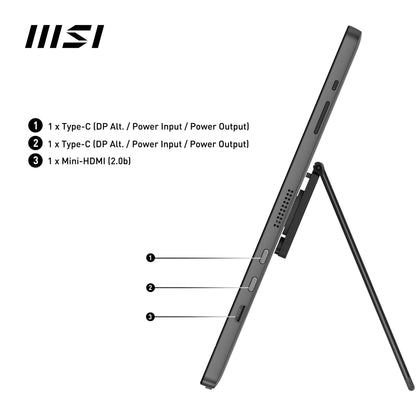 MSI PRO MP161 E2 15.6" FHD IPS USB-C Portable Monitor