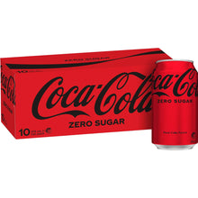 Coca-Cola Zero Sugar Soft Drink Multipack Cans 10 x 375mL