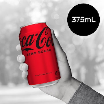 Coca-Cola Zero Sugar Soft Drink Multipack Cans 375mL x 10 pack