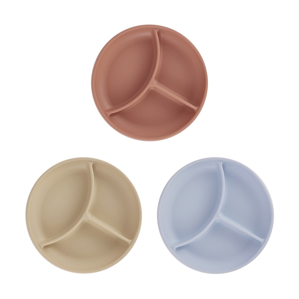 Silicone Suction Divided Plate - Assorted