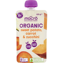 Macro Organic Baby Food Sweet Potato Carrot & Zucchini 120g