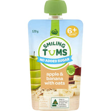 Woolworths Smiling Tums 6 Months+ Apple & Banana With Oats 120g