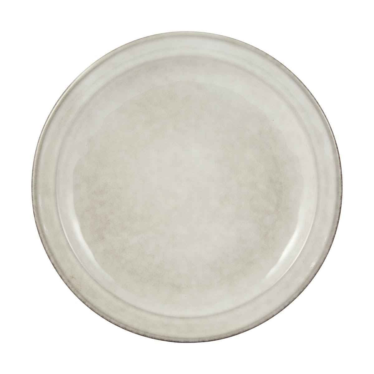 Grey Rim Dinner Plate