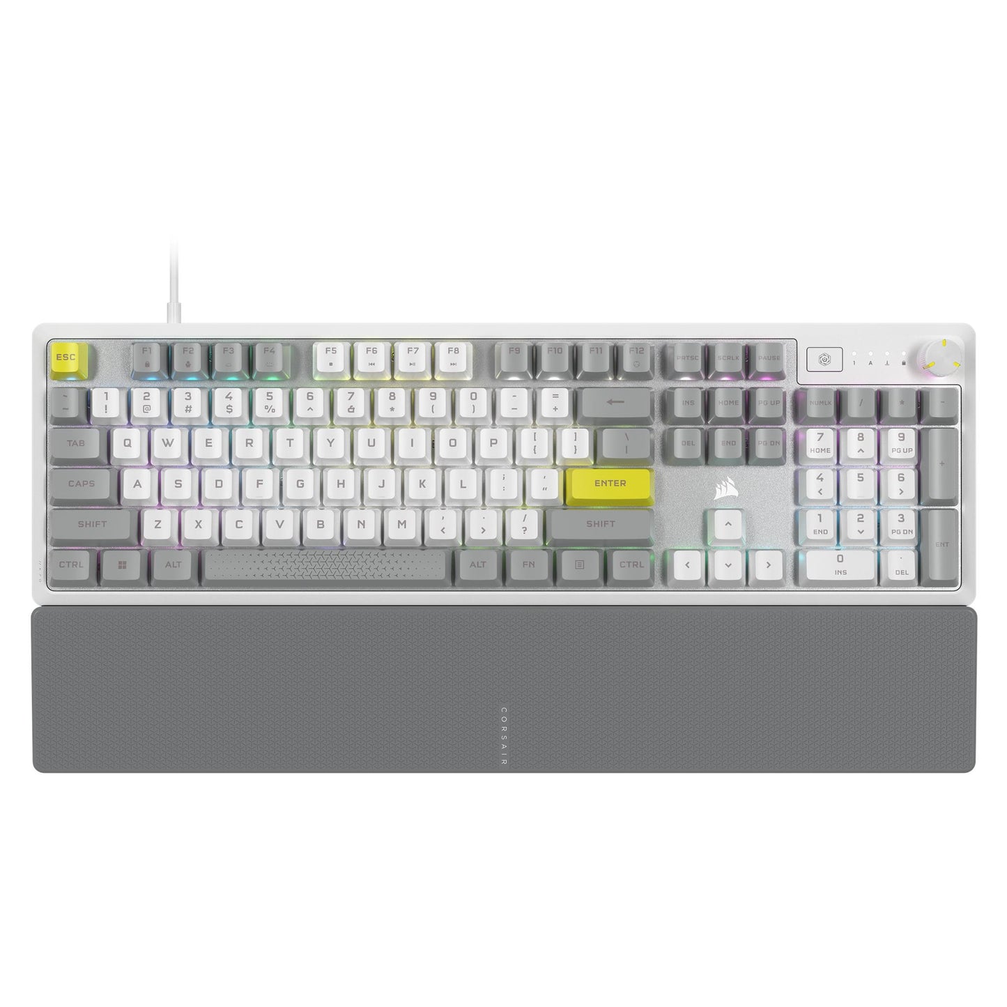 Corsair K70 CORE SE RGB Mechanical Gaming Keyboard with Palm Rest (White)