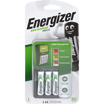 Energizer Maxi Charger Rechargable AA & AAA Batteries each