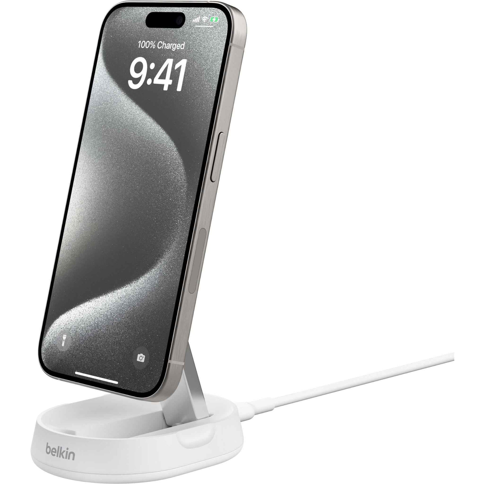 Belkin BoostCharge Pro Convertible Magnetic Qi2 Charging Stand (White)