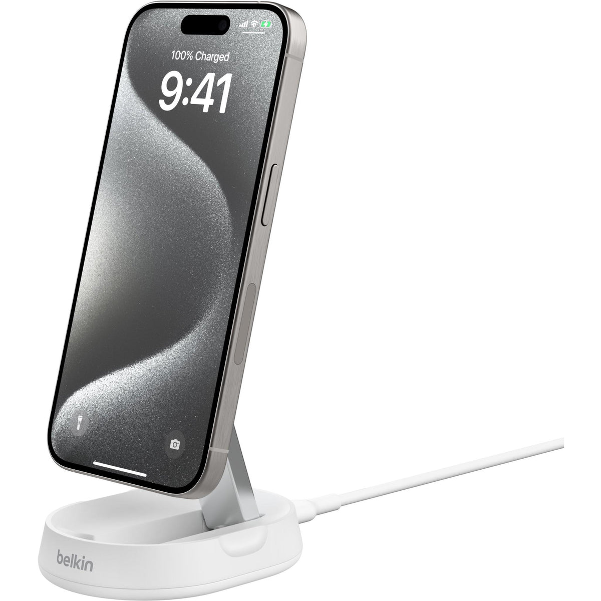 Belkin BoostCharge Pro Convertible Magnetic Qi2 Charging Stand (White)