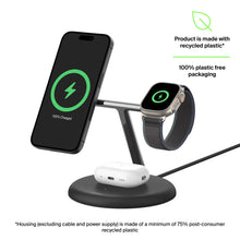 BoostCharge Pro 3-in-1 Magnetic Wireless Charging Stand with Qi2 15W (Black)