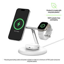 BoostCharge Pro 3-in-1 Magnetic Wireless Charging Stand with Qi2 15W (White)