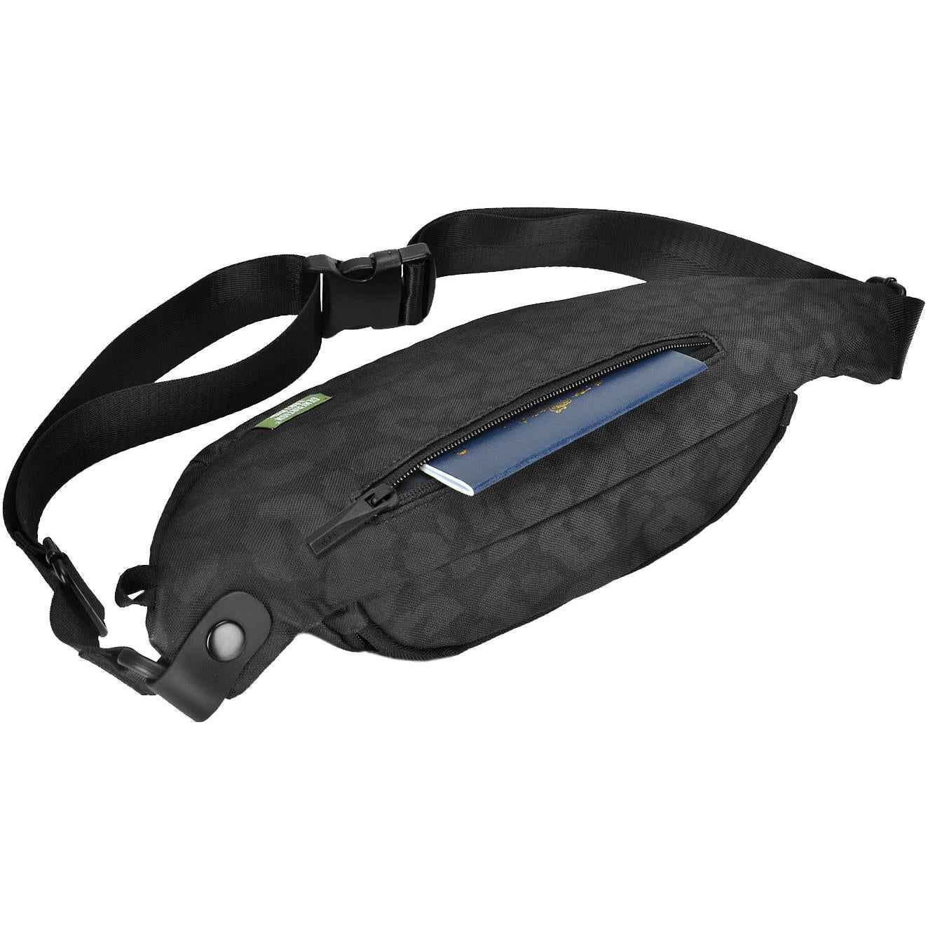 Generation Earth Artisan Cross Sling Bum Bag (Black Cheetah)