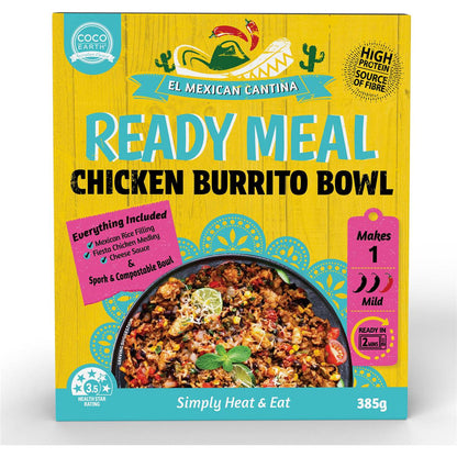 Coco Earth Chicken Burrito Bowl Ready Meal 385g