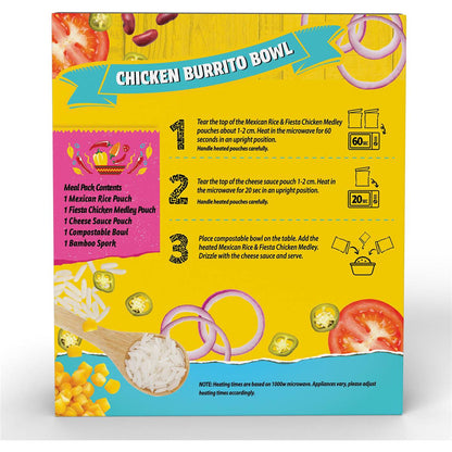 Coco Earth Chicken Burrito Bowl Ready Meal 385g