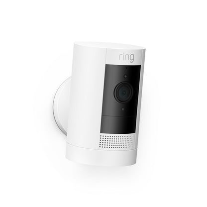 Ring Outdoor Security Camera [Stick Up Cam] Battery (White)