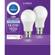 Olsent LED GLS BC 14.0W 1500Lm Cool White 2 pack
