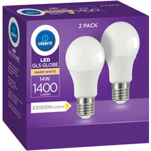 Olsent Led Gls Es 14w 1400lm Ww 2 Pack