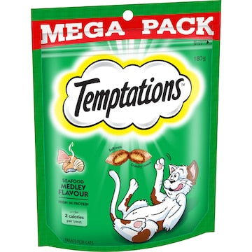 Temptations Cat Treats Seafood Medley Flavour 180g