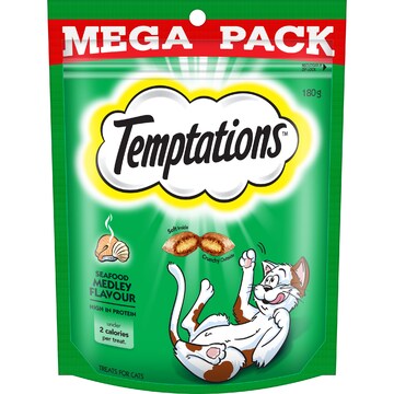 Temptations Cat Treats Seafood Medley Flavour 180g