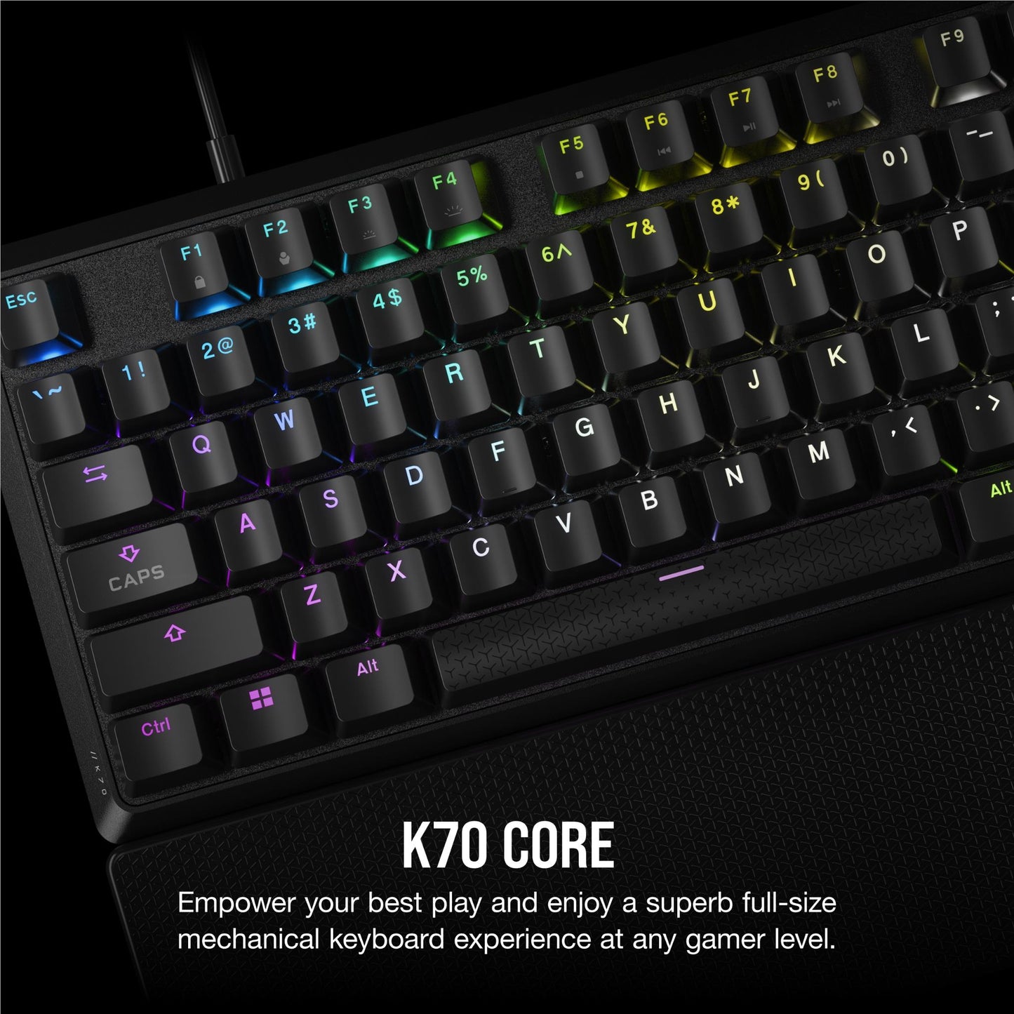Corsair K70 CORE RGB Mechanical Gaming Keyboard Red Switch  (Black)