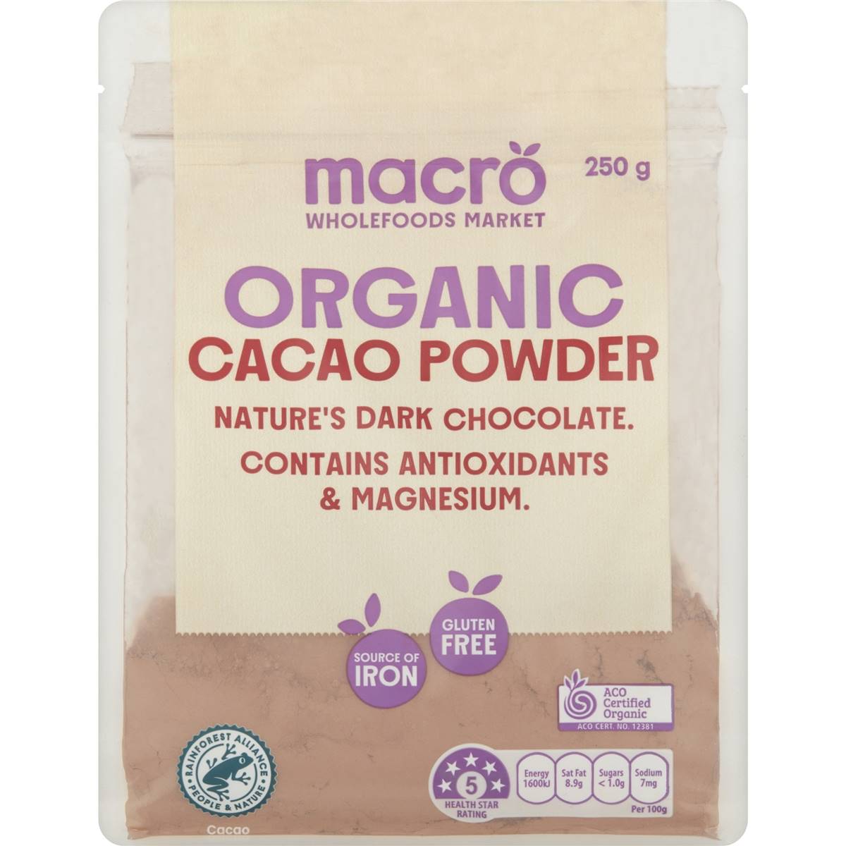 Macro Organic Cacao Powder 250g