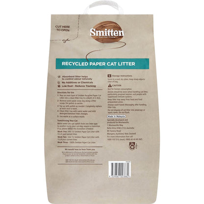 Smitten Recycled Paper Cat Litter 20l