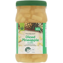 Woolworths Diced Pineapple In Juice 695g