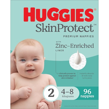 Huggies Skin Protect Nappies Size 2 (4-8kg) 96 pack