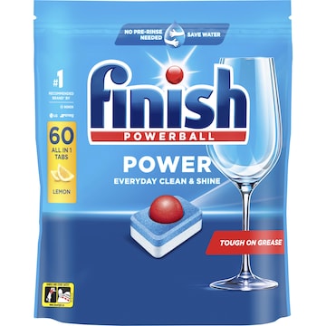 Finish Power Dishwasher Tablets Lemon 60 pack