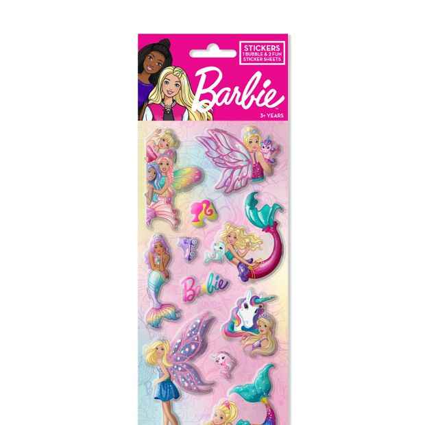 Barbie Stickers 3 Pack Bubble Stickers