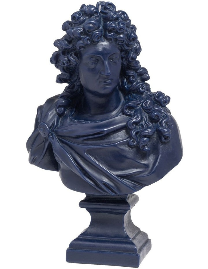 Louis Xiv Bust Blue Candle