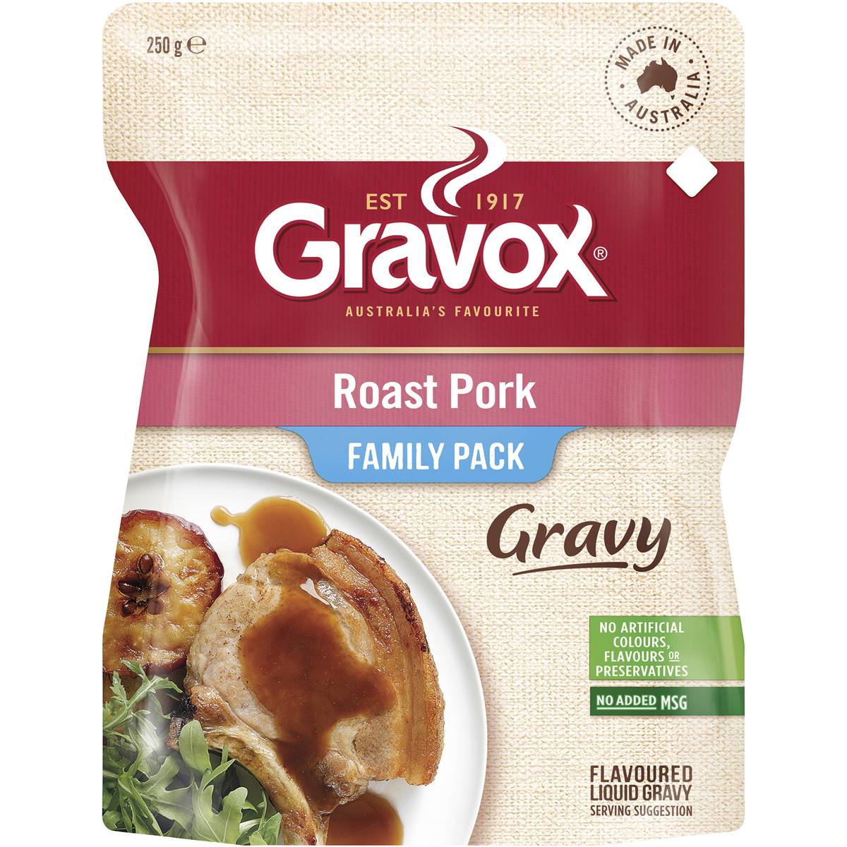 Gravox Roast Pork Family Pack Liquid Gravy Pouch 250g