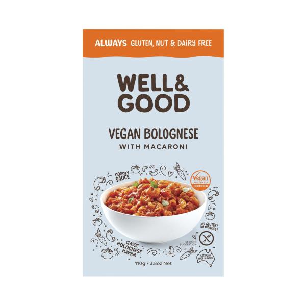 WELL & GOOD VEGAN BOLOGNESE WITH MACARONI 110G