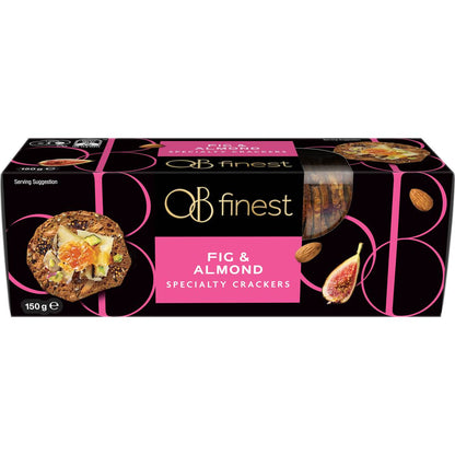 OB Finest Specialty Crackers Fig & Almond 150g