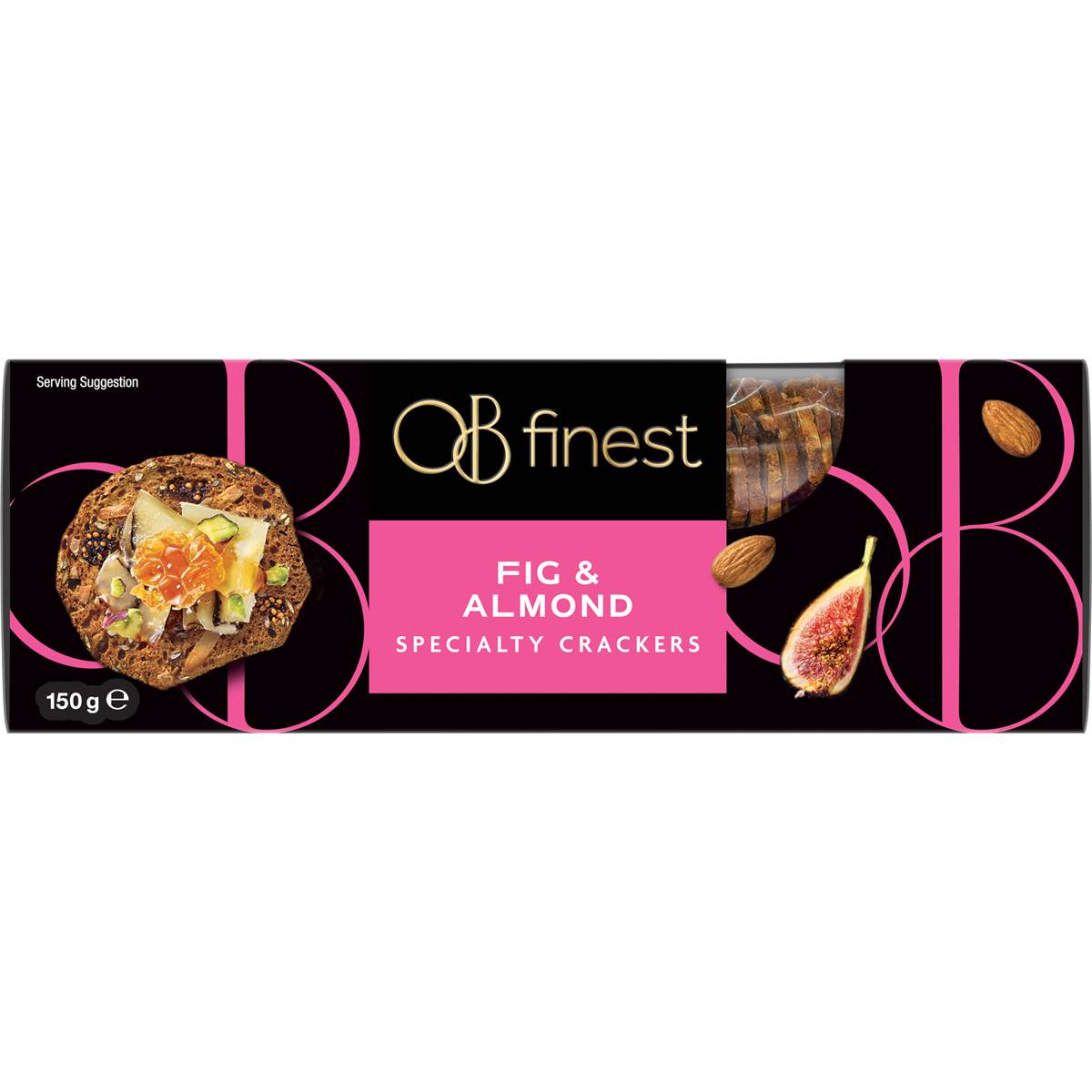 OB Finest Specialty Crackers Fig & Almond 150g