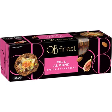 OB Finest Specialty Crackers Fig & Almond 150g