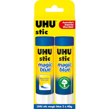 UHU Blue Stic Glue Stick 40g x 2 pack