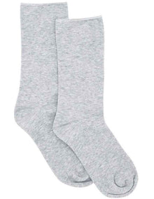Comfort Top Crew Length Socks in Grey Marle