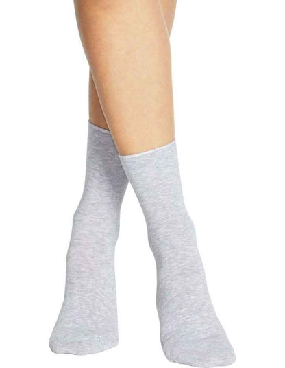 Comfort Top Crew Length Socks in Grey Marle