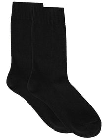 Rib Midi Length Socks in Nero