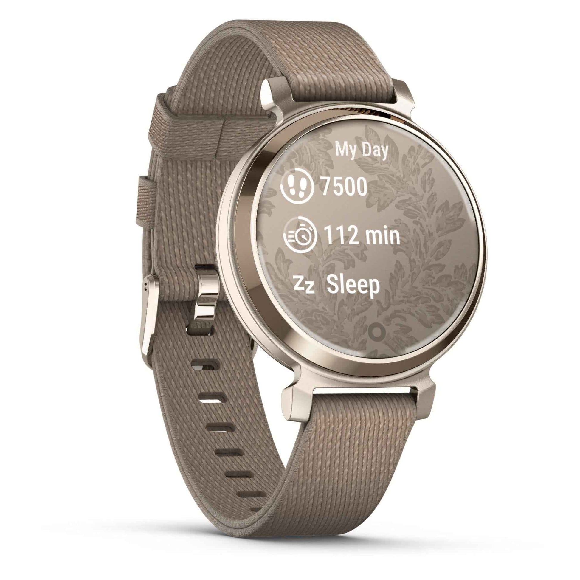 Garmin Lily® 2 Classic, Cream Gold with Coffee Fabric Band